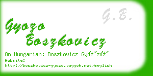 gyozo boszkovicz business card